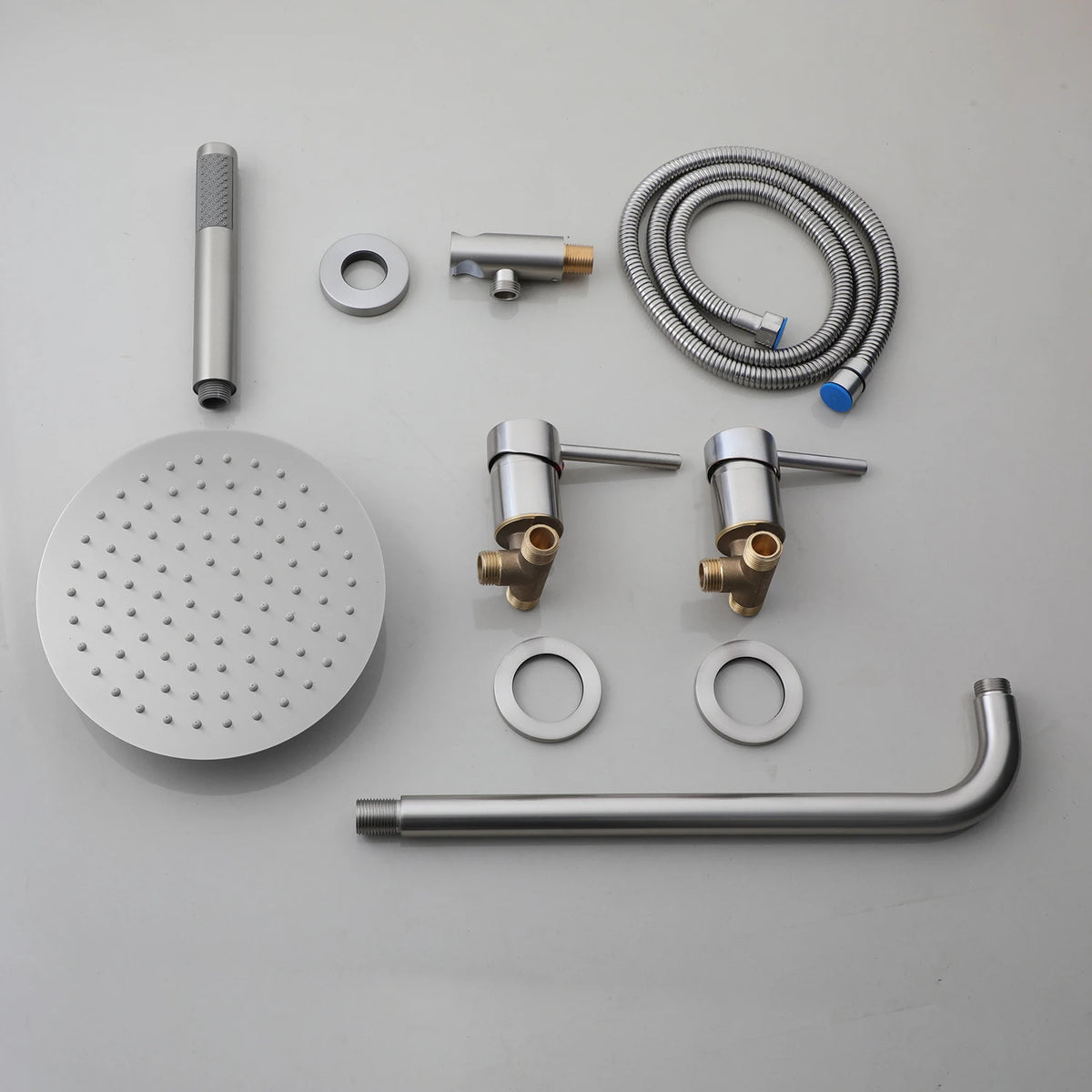 Monite Rainfall Shower Faucet Brushed Nickel Bathroom Shower