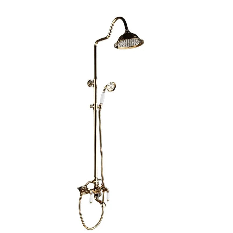 Vintage French Style Dual Handle Tub Faucet Shower