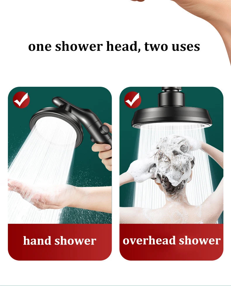 Handheld Overhead Shower Head Dual-Purpose Booster Shower Head