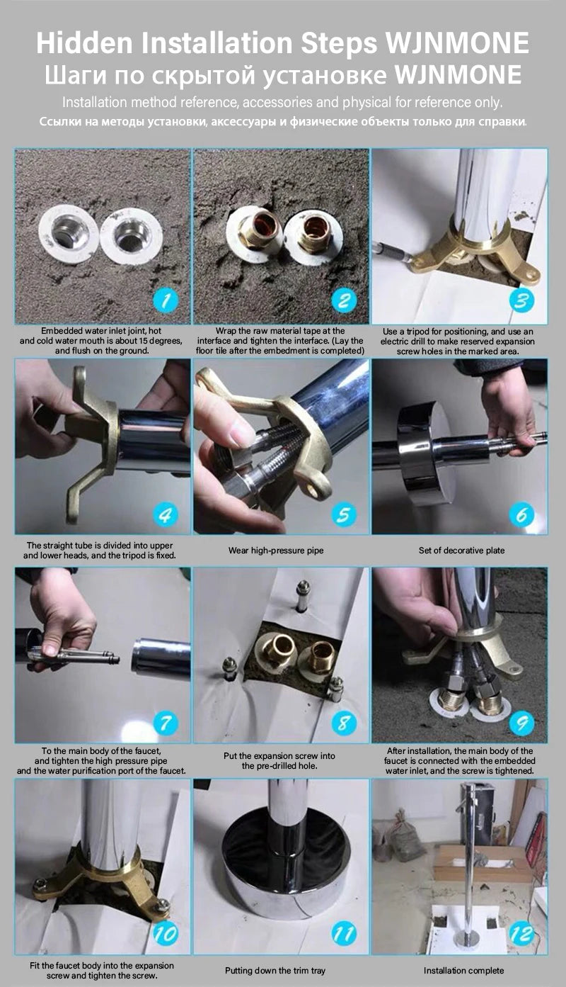 Luxury Bathtub Faucet Cold Mixing Rust Prevention Easy