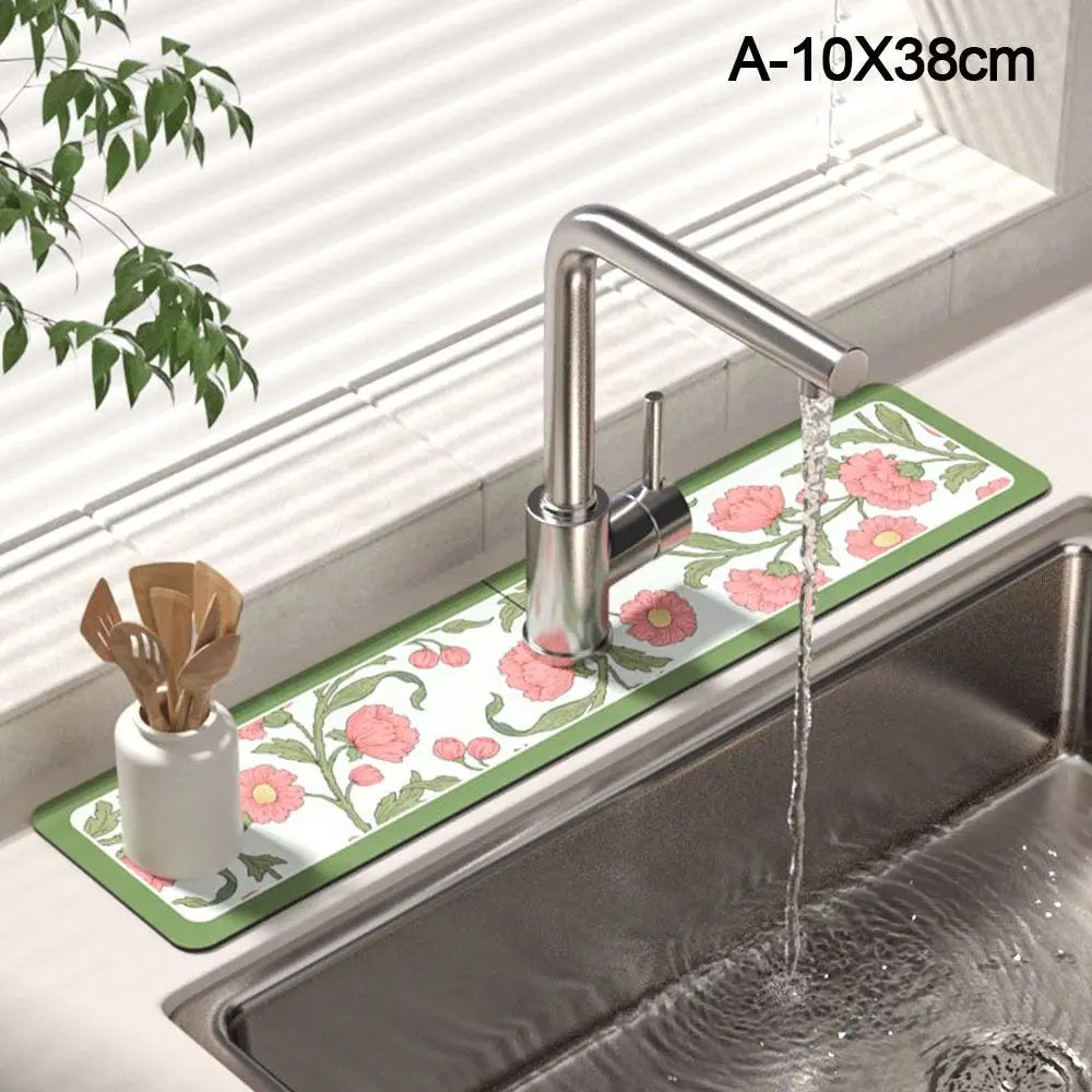 Fashion Sink Faucet Mat Bathroom Countertop Protector Pad