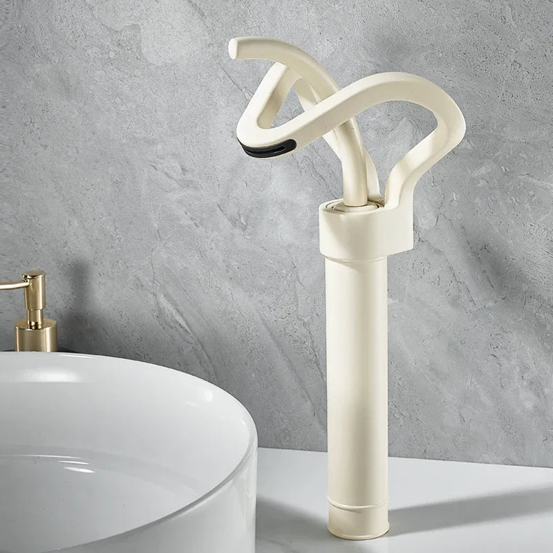 Faucet Bathroom Hollow Out Design Waterfall Basin Mixer