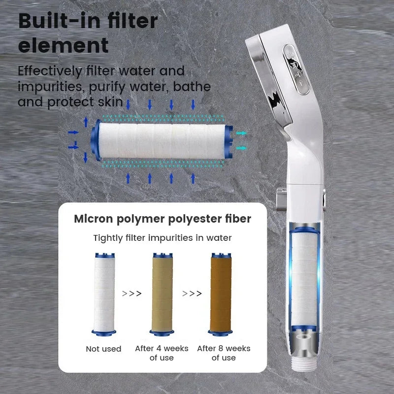 Shower Booster Showerhead Strong Pressure Shower Head Bathroom
