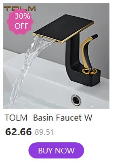 Tolm Basin Faucet Modern Bathroom Mixer Tap Orange