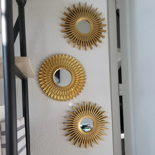 Gold Mirrors Wall Decor Of Hanging Ornament Art
