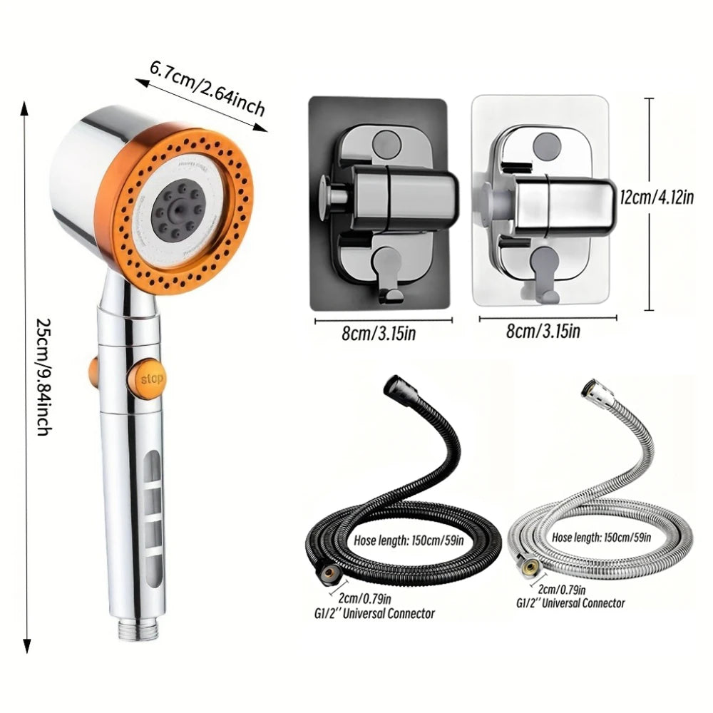 Modes Bathroom Shower Head High Pressure Powerful Rain