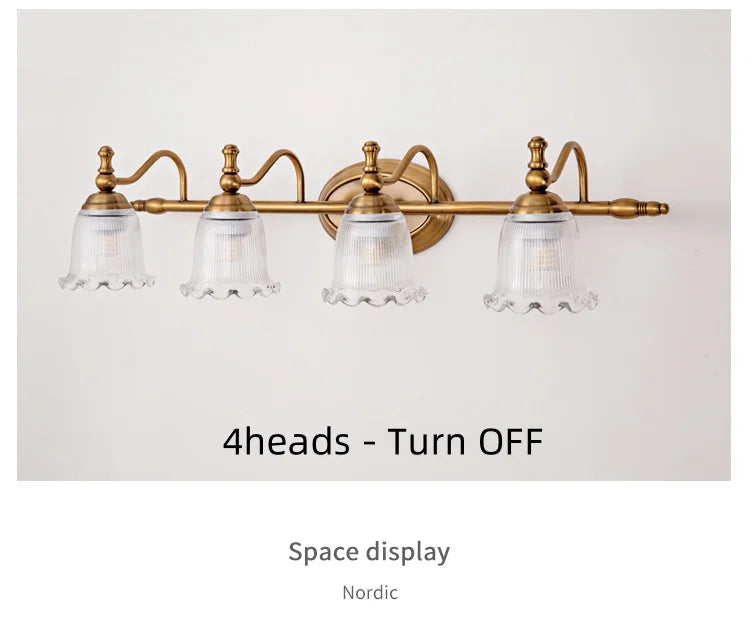 3head Mirror Front Lamp Modern Wall Light Bronze