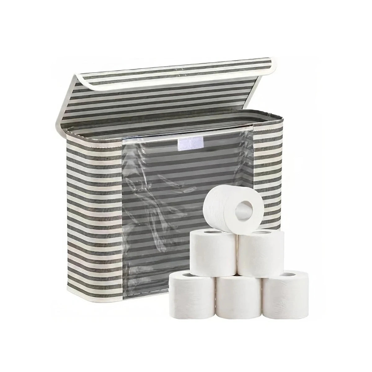 Foldable Toilet Paper Holder Lid Large Capacity Space-Saving