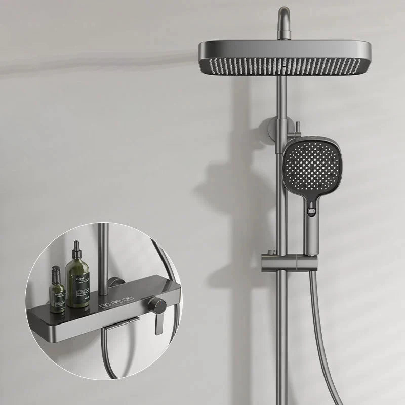 Cold Bathroom Shower System Sprinkler Brushed Rose Gold