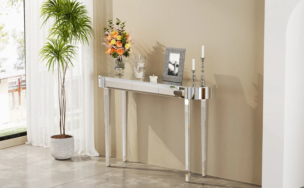 Mirrored Console Table Mirrored Makeup Vanity Table Desk