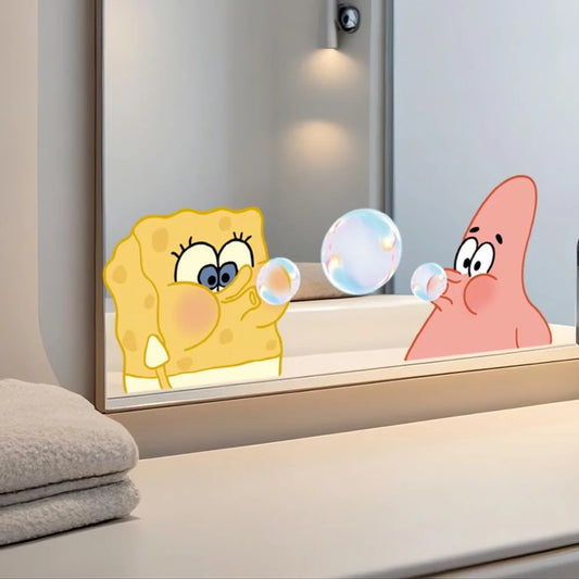 Spongebob Bathroom Mirror Decals Self-Adhesive Vinyl Stickers