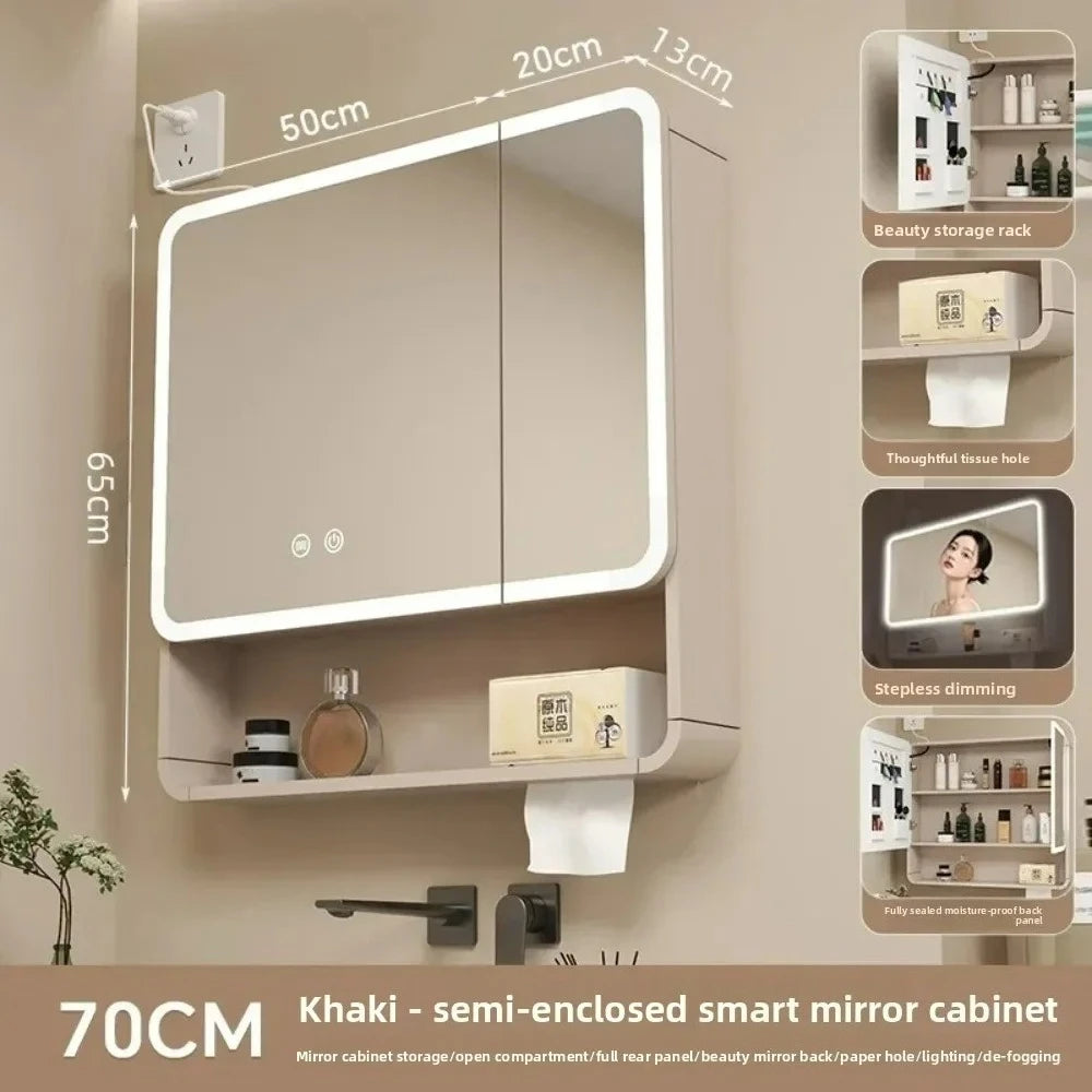 Led Bathroom Mirror Cabinet Anti Fog Wall Mounted