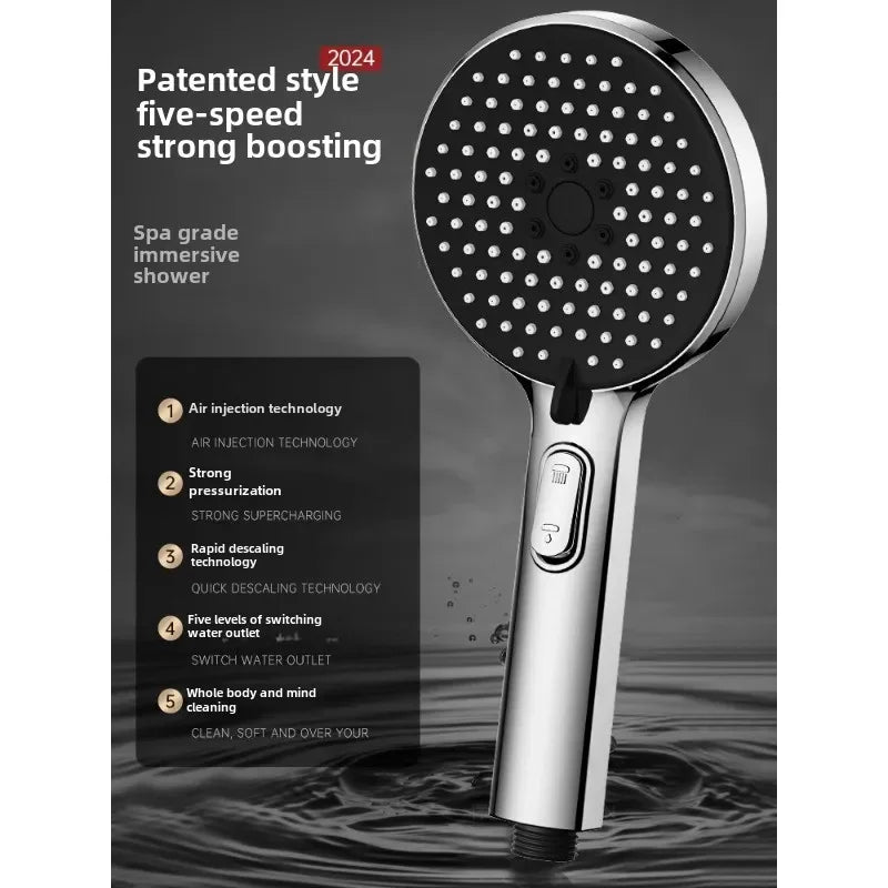 Boosting Showerhead Shower Super Strong Shower Faucet Bathroom