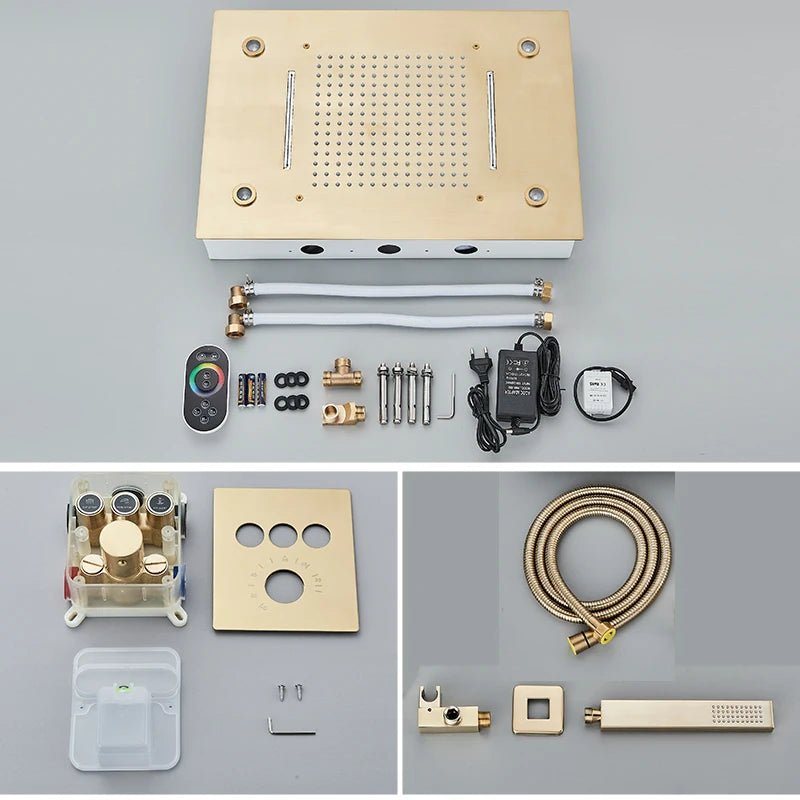 Digital Display Thermostatic Rain Shower System 14 20