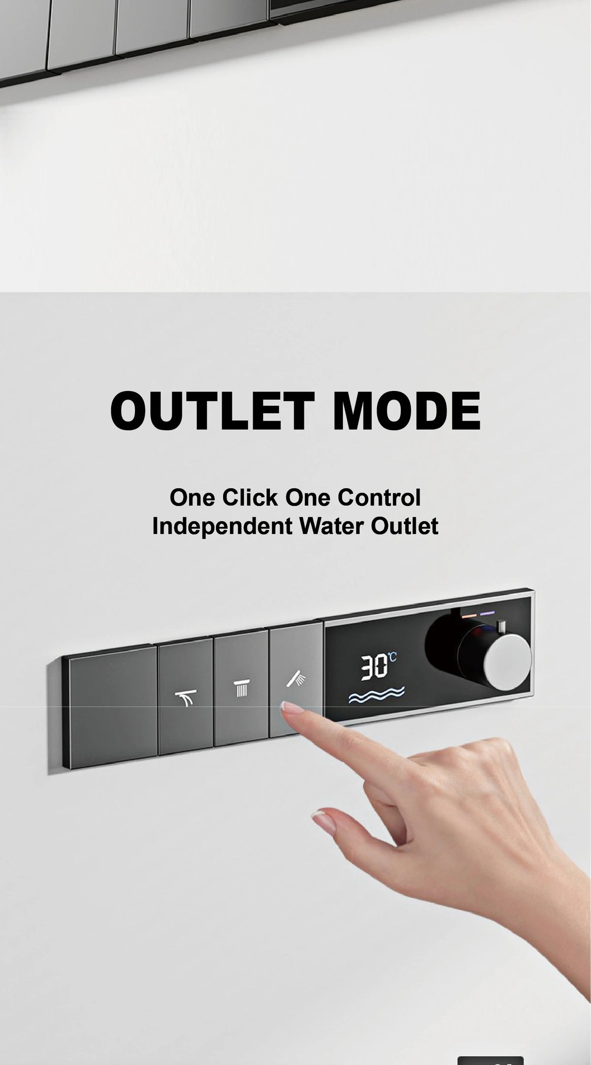 Gunmetal Luxury Brass Built-In Thermostatic Shower System Led