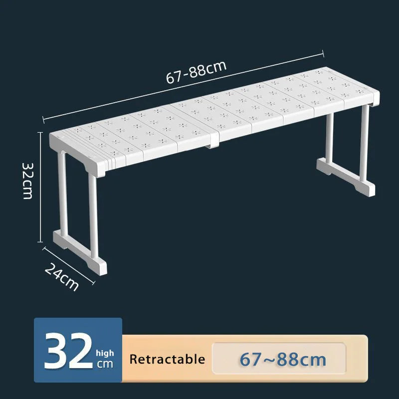 Wardrobe No-Punch Multi-Layer Retractable Adjustable Shelves