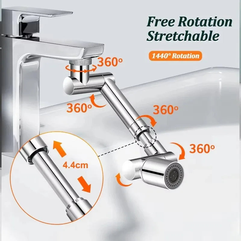 1440 Scalable Metal Faucet Aerator Splash-Proof Bathroom Tap