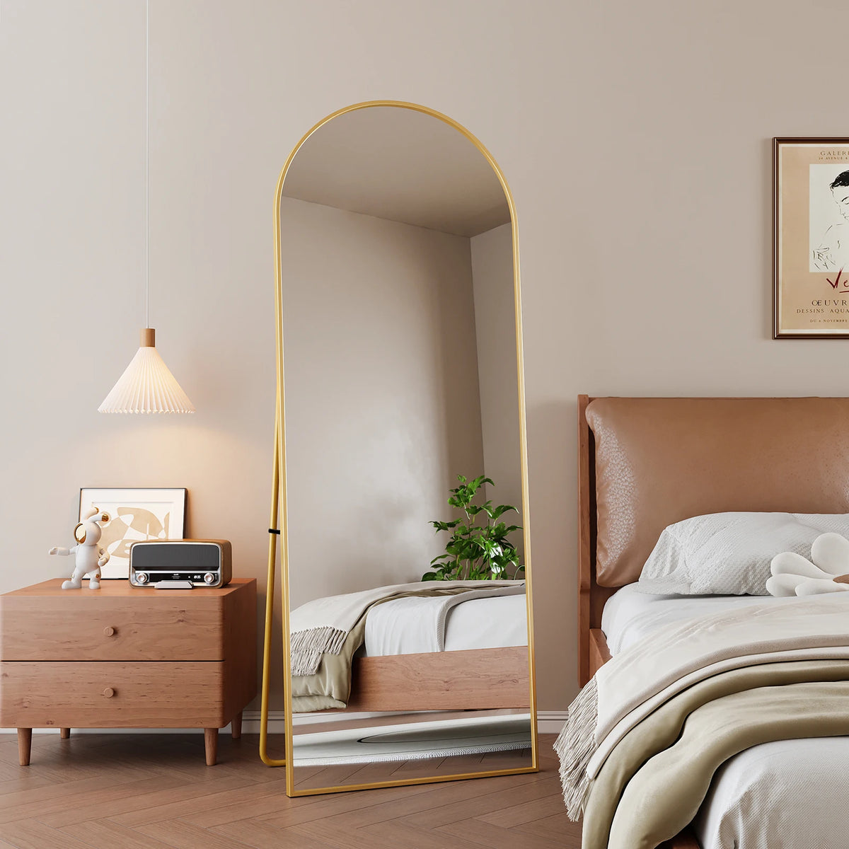 Full Length Mirror Standing Mirror Black Frame Large