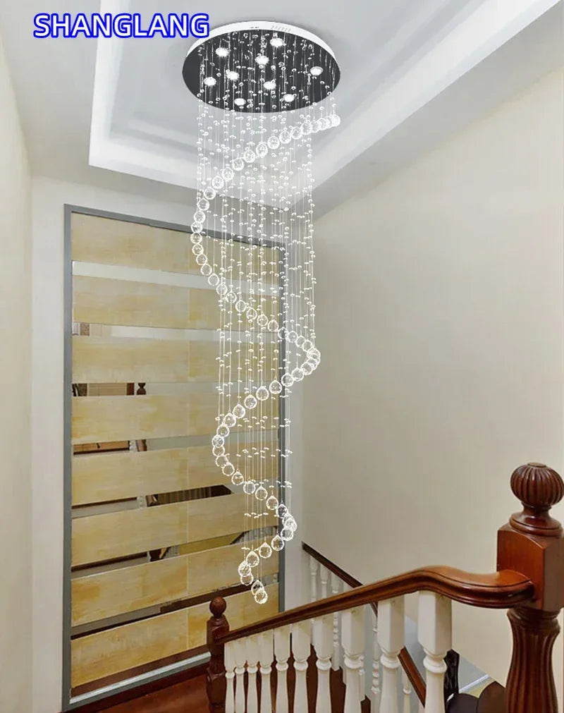 Modern Led Ceiling Chandeliers Light Fixture Staircase Luxury