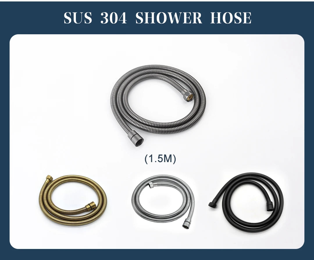 Bathroom Hand Shower Head 150cm Stainless Steel Shower