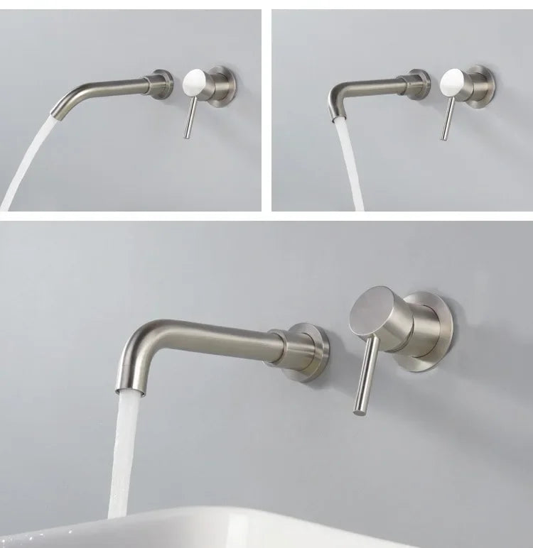 304 Stainless Steel Brushed Nickel Tap Wall Mount