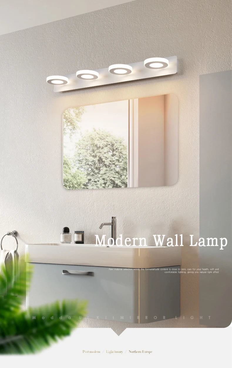 Led Bathroom Mirror Wall Lamp Vanity Light Waterproof