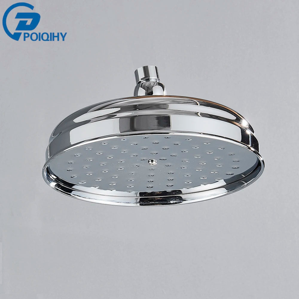Poiqihy Brass Golden Rainfall Shower Head Shower Faucet