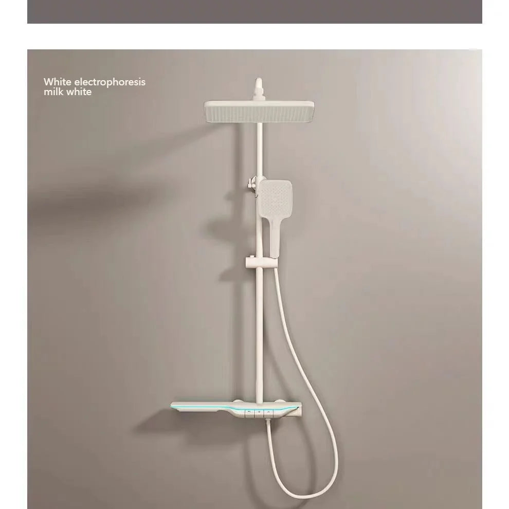 Digital Display Shower Bathroom Rainfall Piano Button Showers