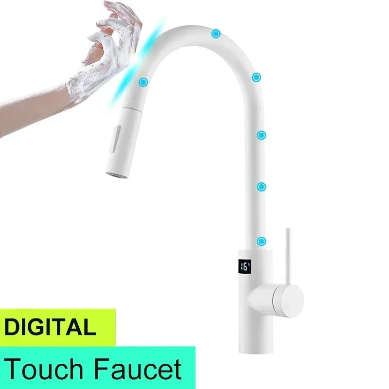 Smart Digital Touch On Faucets 304 Stainless Steel