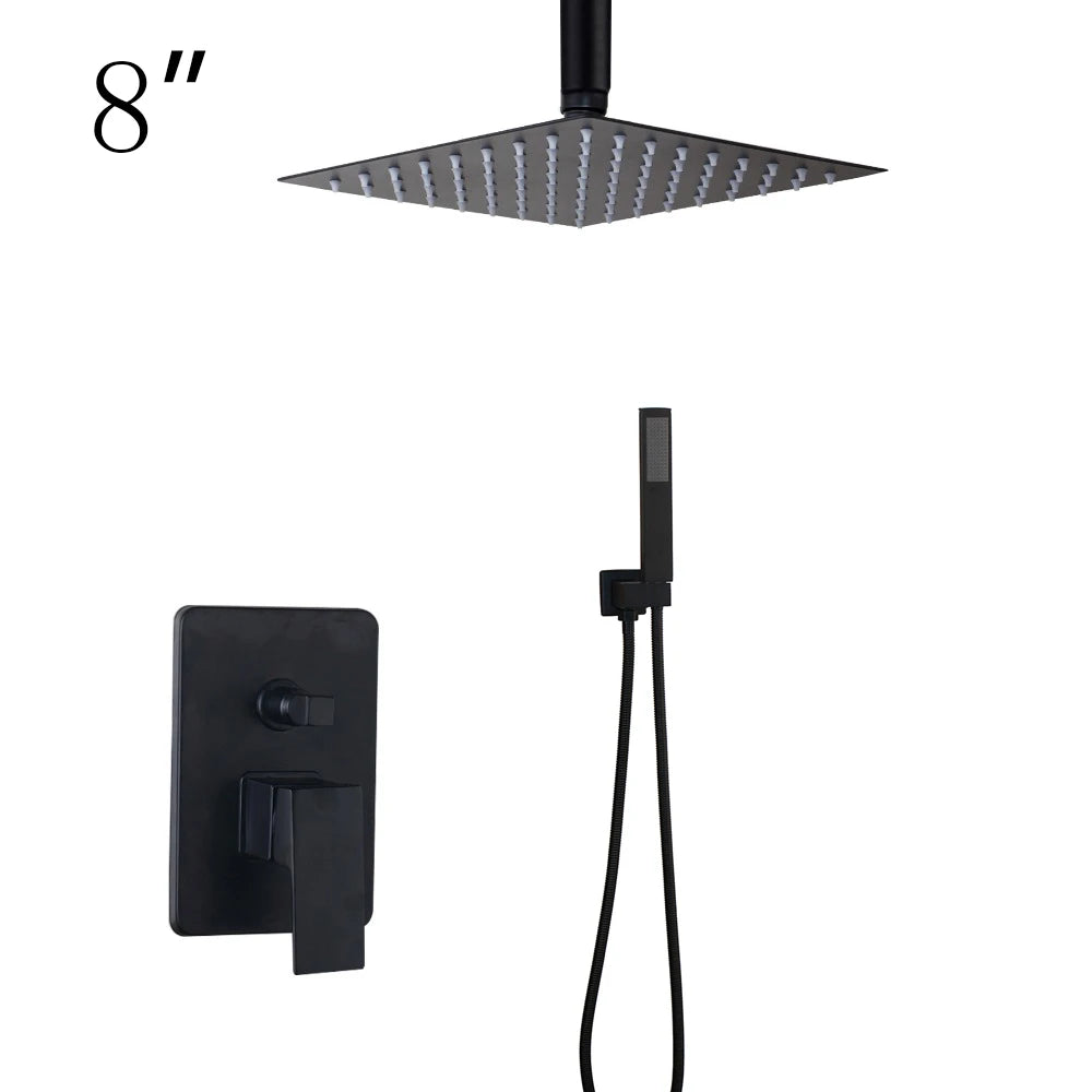 Kemaidi Bathroom 2-3 Way Shower Faucet Black 3-Functions