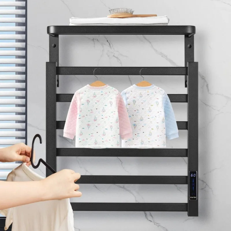 Metal Electric Heated Towel Rail Smart Disinfection Thermostat