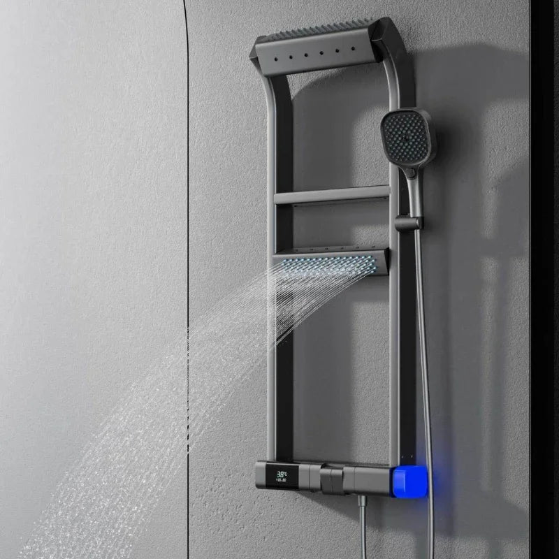 Multi-Function Thermostatic Shower System Digital Display High