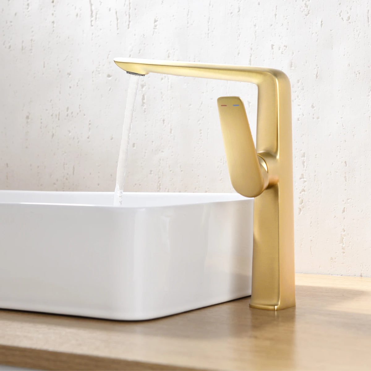 Aitana Luxury Chromium Brass Bathroom Faucet Simple Design