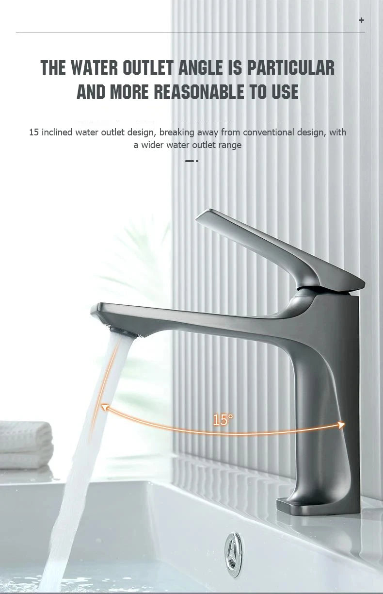 Nhlyx Modern Bathroom Sink Faucet Handle Deck Mounted