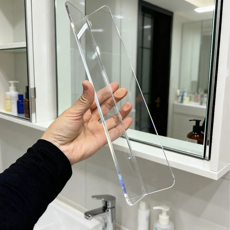 Acrylic L-Shaped Bathroom Mirror Cabinet Baffle - Gap