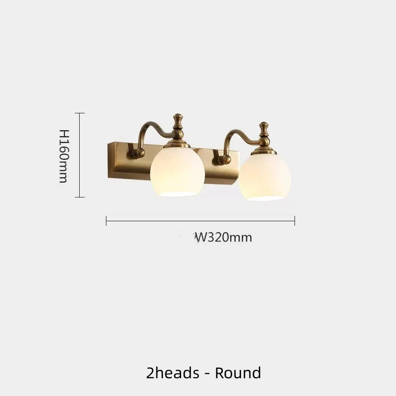 Modern Bathroom Vanity Light Fixtures 3-Light Milky Glass