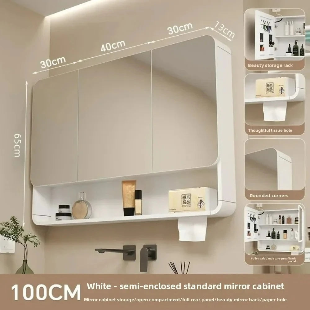 Led Bathroom Mirror Cabinet Anti Fog Wall Mounted