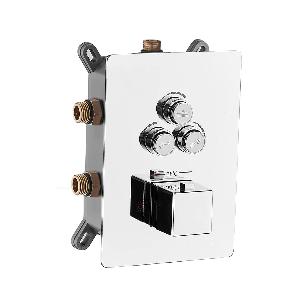 Solid Brass Valve Concealed Thermostat Trim Two Or