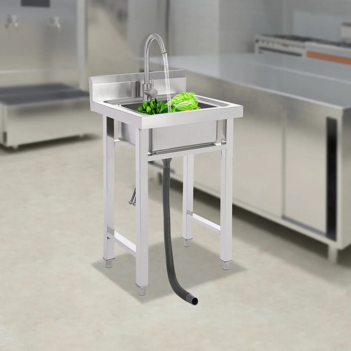 201 Stainless Steel Commercial Sink Floorstanding Commercial Sink