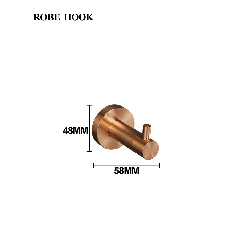 Brushed Rose Gold Bathroom Towel Rack Tissue Rack