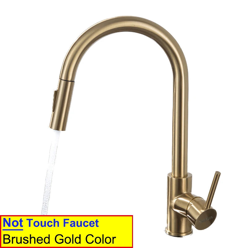 White Touch-On Sink Faucets Pull Down Sprayer Improvement