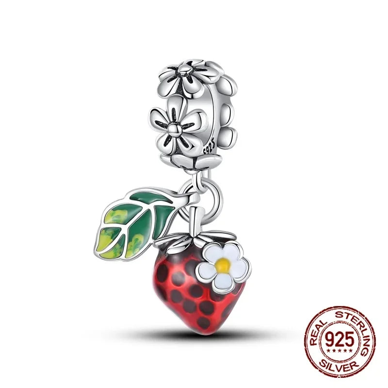 925 Sterling Silver Red Medicine Cabinet Pendant Charms