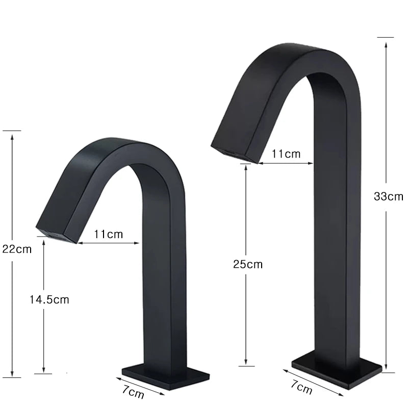 Oxg Black/Chrome Smart Sensor Basin Faucet Automatic Sensor