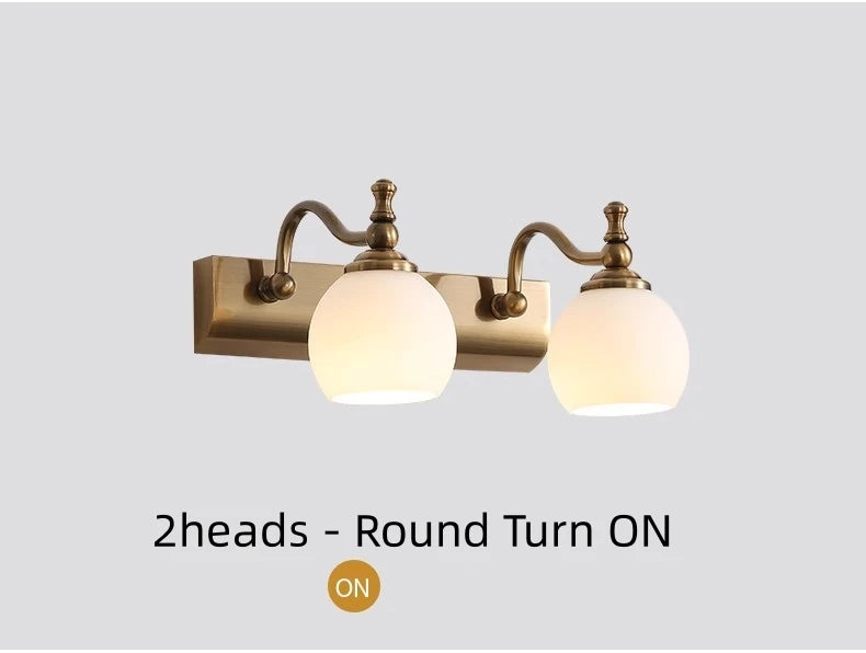 Modern Bathroom Vanity Light Fixtures 3-Light Milky Glass