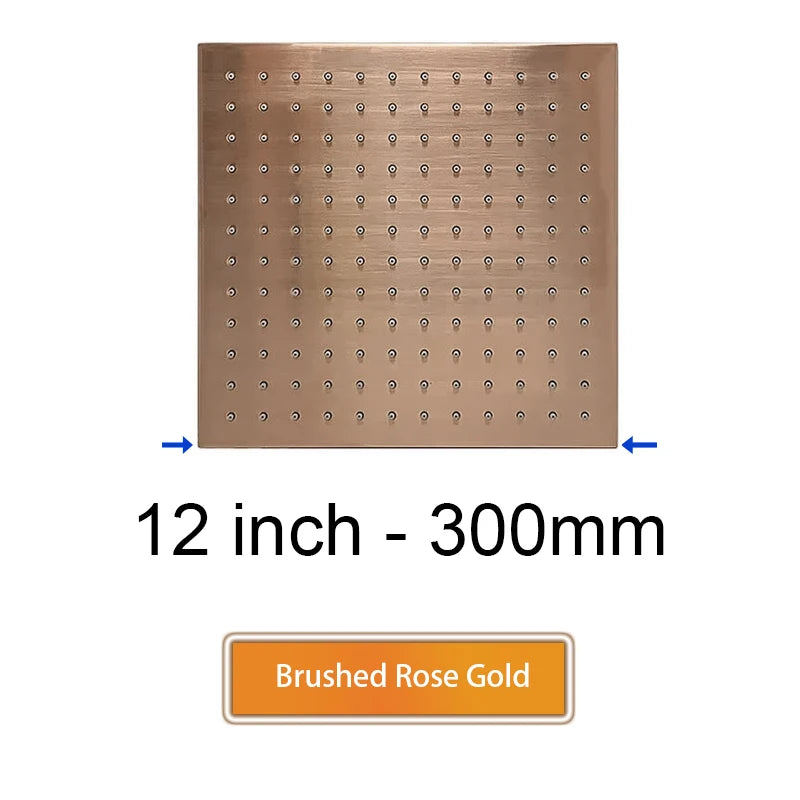 Brass Square Rain Shower Head Quality Bathroom Bath