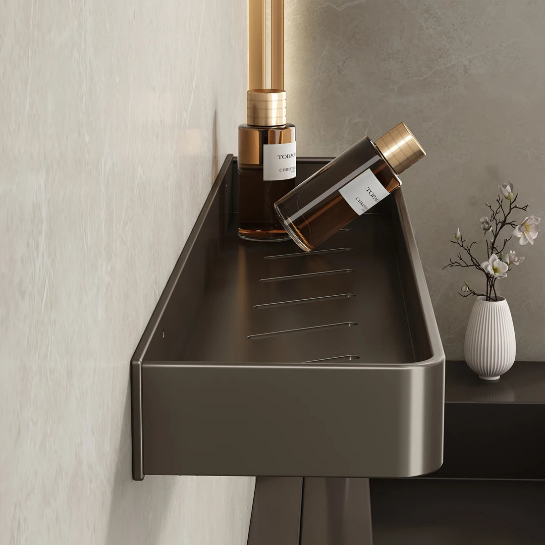 Bathroom Shower Shelf Shower Caddy Wall Floating Shelf
