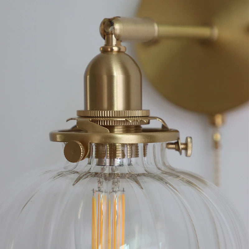 Iwhd Pull Chain Nordic Modern Wall Lamp Sconce
