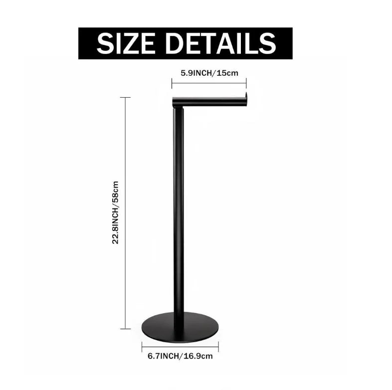 Standing Toilet Paper Holder 201 Stainless Steel Punch