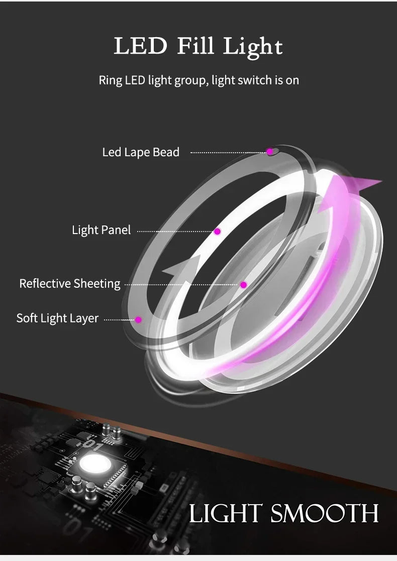 Led Makeup Mirror 10x Magnifier & Flexible Gooseneck