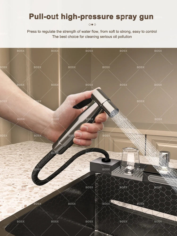Sinks Stainless Steel Waterfall Sink Includes 120 50